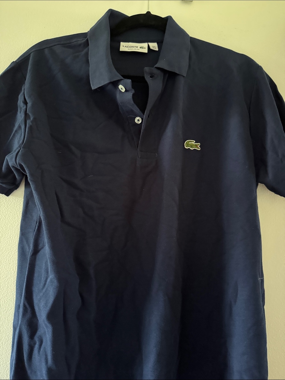 Lacoste Men's Navy Blue Short-Sleeve Polo US M size